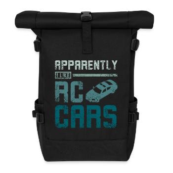 Apparently I lkie Rc cars - Rolltop Rucksack - Schwarz - Vorne