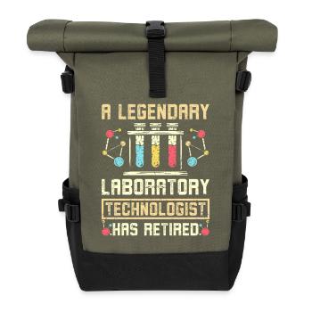 Un technologue de laboratoire légendaire a pris sa retraite - Sac à dos roll top - olive/noir - Devant