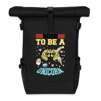 Né pour être une licorne Licorne - Sac à dos roll top - noir - Devant