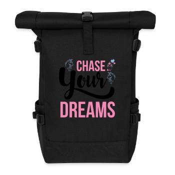 Chase your dreams Unicorn - Roll Top Backpack - black - Front