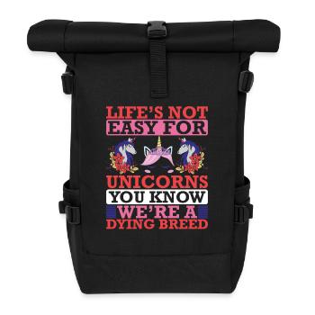 La vie n’est pas facile pour Unicorn Unicorn - Sac à dos roll top - noir - Devant