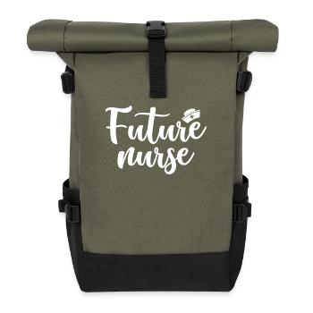 Future Nurse - Roll Top Backpack - olive/black - Front