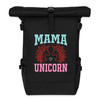 Mama Einhorn Licorne - Sac à dos roll top - noir - Devant