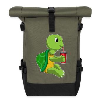 Turtle Mug to go - Roll Top Backpack - olive/black - Front
