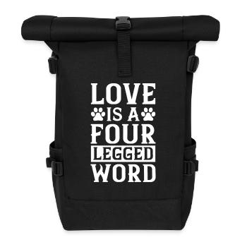 L’amour est un mot à quatre pattes - Sac à dos roll top - noir - Devant