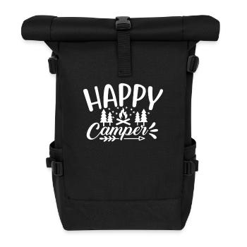 Happy camper - Roll Top Backpack - black - Front