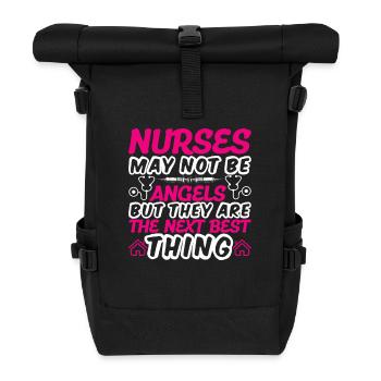 Krankenschwestern sind keine Engel - Rolltop Rucksack - Schwarz - Vorne