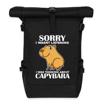 Capybara - Rolltop Rucksack - Schwarz - Vorne