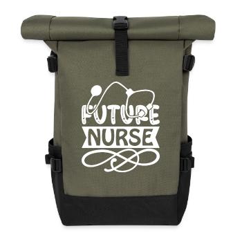 Future Nurse - Roll Top Backpack - olive/black - Front