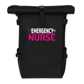 Emergency Nurse - Roll Top Backpack - black - Front