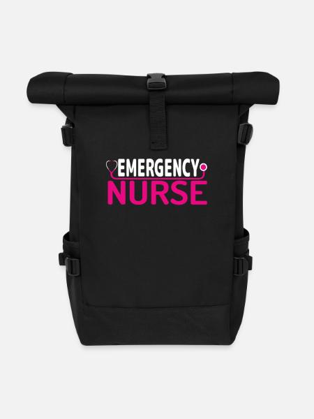 Notfall Krankenschwester - Rolltop Rucksack - Schwarz