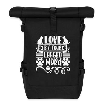 L’amour est un mot à quatre pattes - Sac à dos roll top - noir - Devant