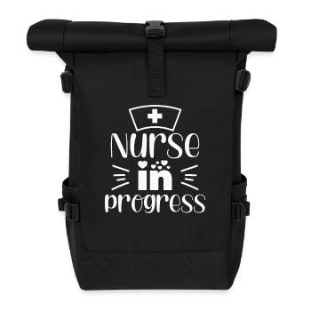 Nurse in Progress - Roll Top Backpack - black - Front