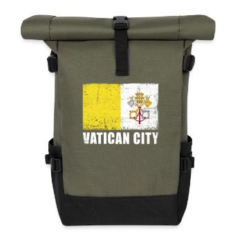 Drapeau de la Cité du Vatican Grunge Drapeau de la Cité du Vatican - Sac à dos roll top - olive/noir - Devant