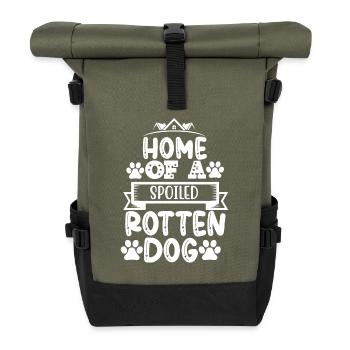 Das Zuhause eines verwöhnten Hundes - Rolltop Rucksack - Olive/Schwarz - Vorne
