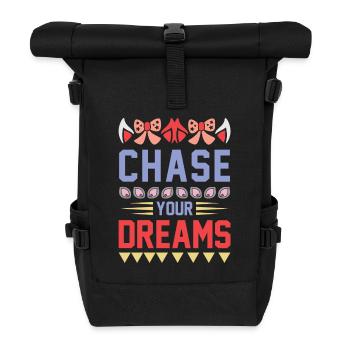 Lebe deine Träume Unicorn - Rolltop Rucksack - Schwarz - Vorne