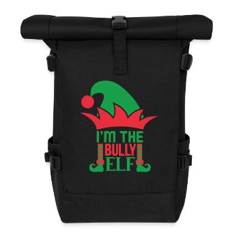 Lustiges Ich bin der Bully-Elf Christmas Design - Rolltop Rucksack - Schwarz - Vorne
