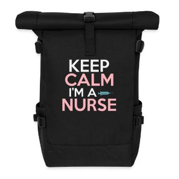 Ruhe bewahren ich bin eine Krankenschwester - Rolltop Rucksack - Schwarz - Vorne