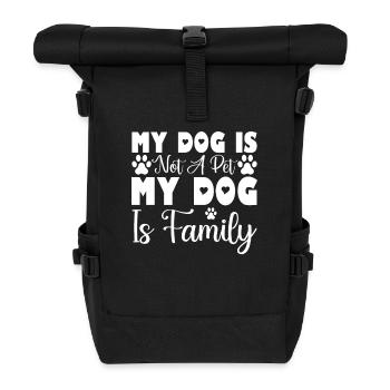 Mon chien est de la famille - Sac à dos roll top - noir - Devant