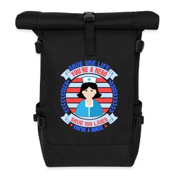 KRANKENSCHWESTER Hero Nurse - Roll Top Backpack - black - Front