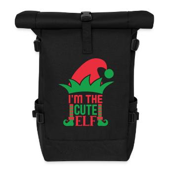 Noël moche Je suis le doux elfe dictons - Sac à dos roll top - noir - Devant