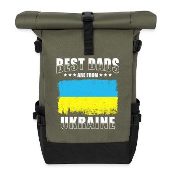 Ukrainian Father Ukraine Papa - Roll Top Backpack - olive/black - Front