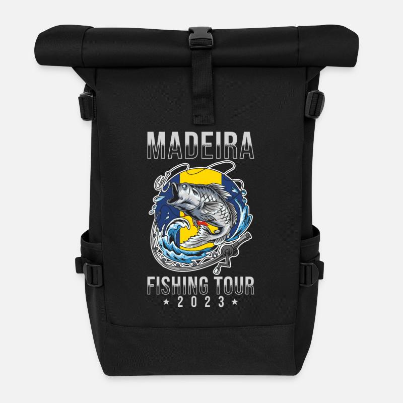 Angeltour Madeira 2023 - Rolltop Rucksack - Schwarz