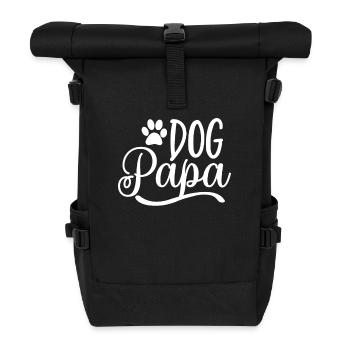 Chien Papa - Sac à dos roll top - noir - Devant