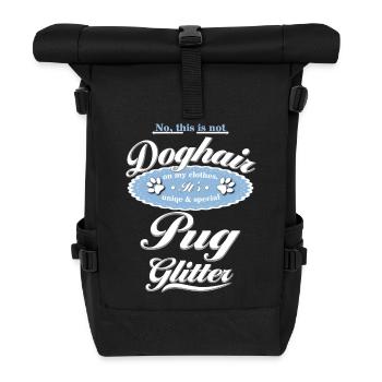Carlin à paillettes pour chien - Sac à dos roll top - noir - Devant