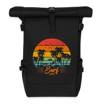 Surf addict - Roll Top Backpack - black - Front