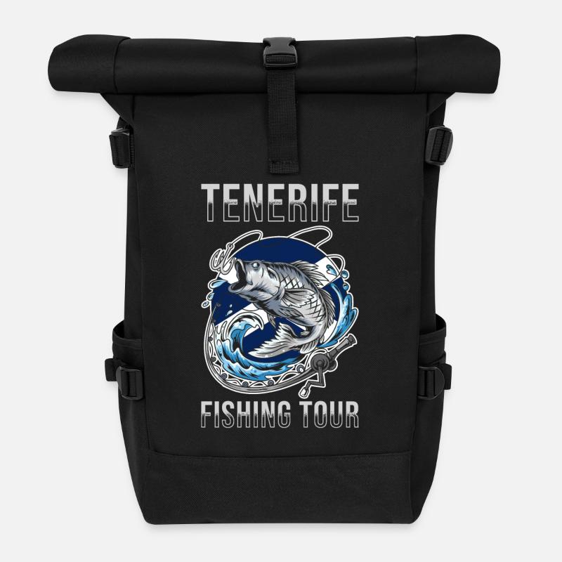 Angel Tour Teneriffa - Rolltop Rucksack - Schwarz