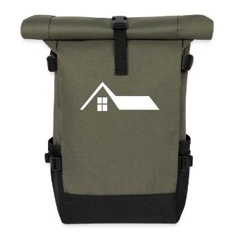Haus Dach - Rolltop Rucksack - Olive/Schwarz - Vorne