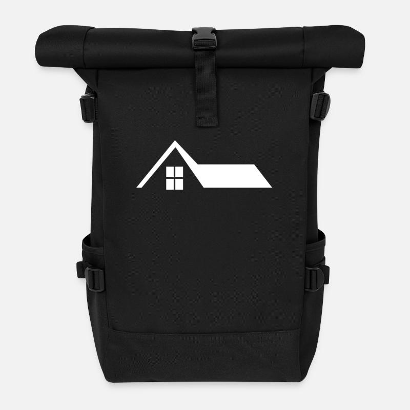 Toit de la maison - Sac à dos roll top - noir