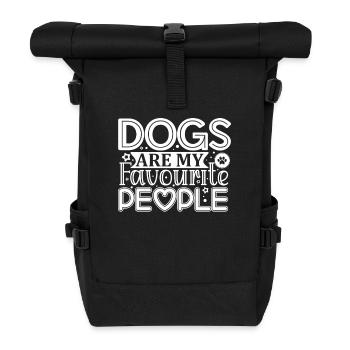 Les chiens sont mes personnes préférées - Sac à dos roll top - noir - Devant