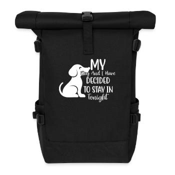 Ich und mein Hund - Rolltop Rucksack - Schwarz - Vorne