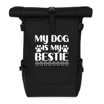 Mon chien est mon meilleur ami - Sac à dos roll top - noir - Devant