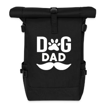 Hund Papa - Rolltop Rucksack - Schwarz - Vorne
