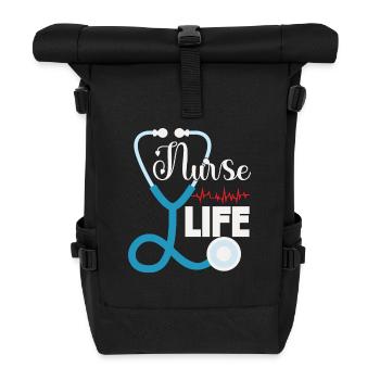 Nurse Life - Roll Top Backpack - black - Front
