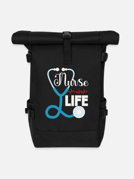 Krankenschwester Leben - Rolltop Rucksack - Schwarz