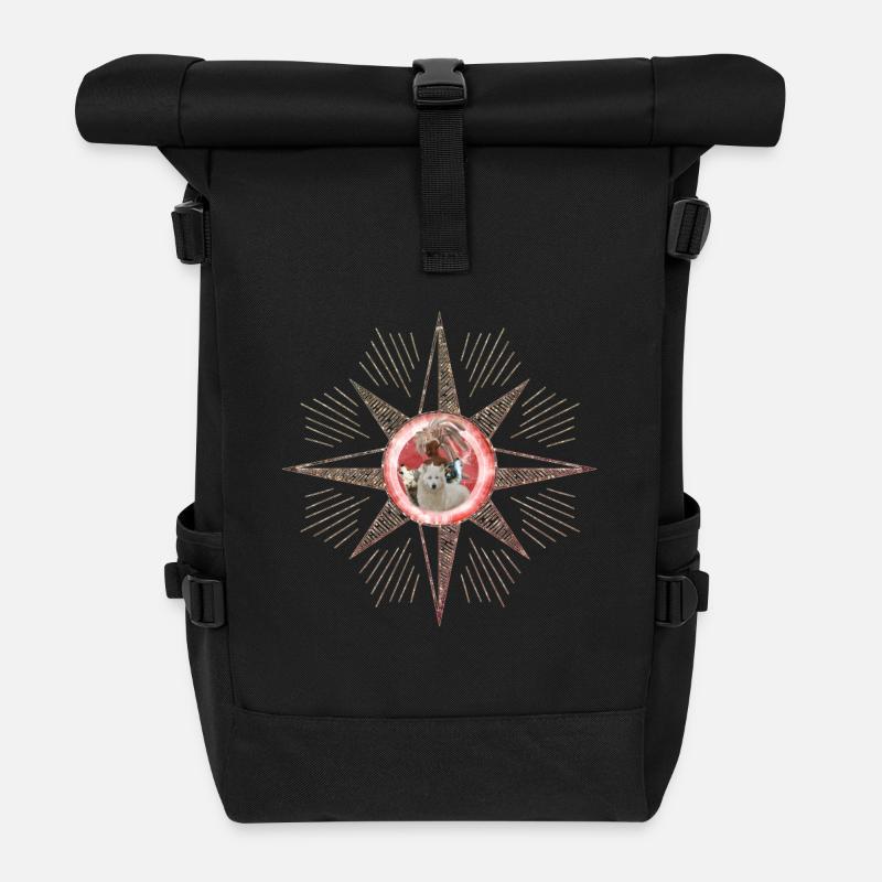 Atemberaubende Wölfe und wunderbare Feen. - Rolltop Rucksack - Schwarz
