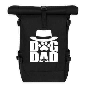 Hund Papa - Rolltop Rucksack - Schwarz - Vorne