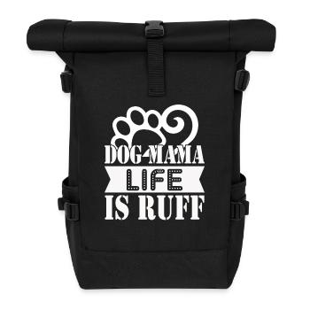 Maman de chien La vie est hirsute - Sac à dos roll top - noir - Devant