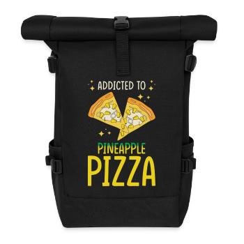 Ananaspizza Süchtig - Rolltop Rucksack - Schwarz - Vorne
