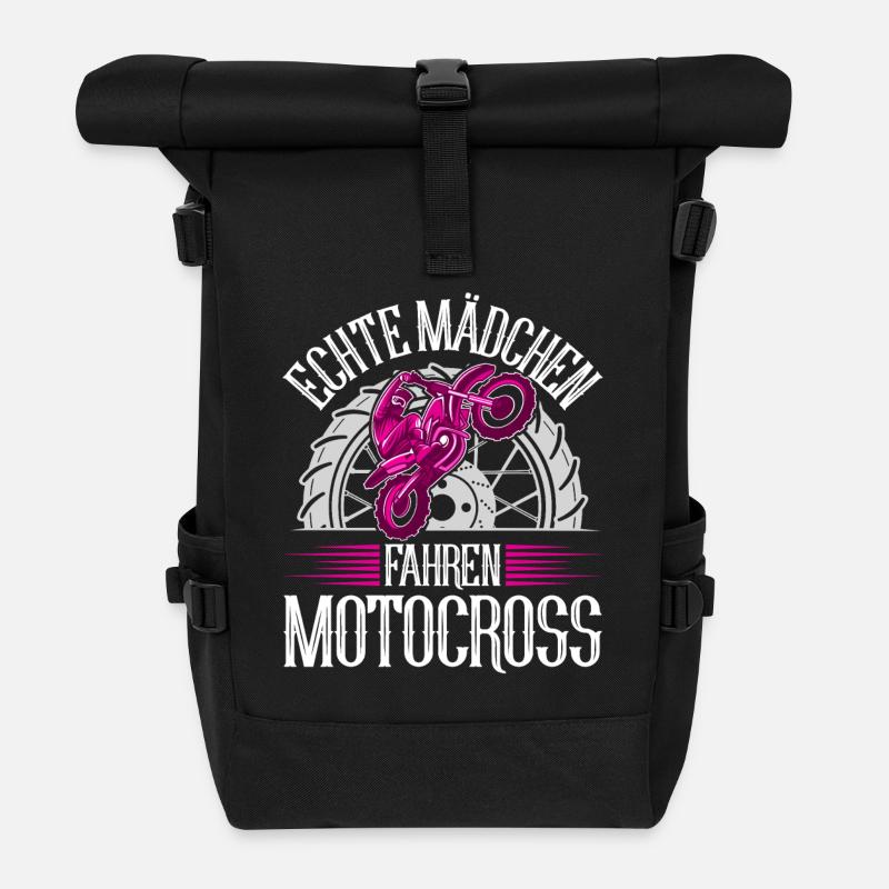 Motocross - Rolltop Rucksack - Schwarz