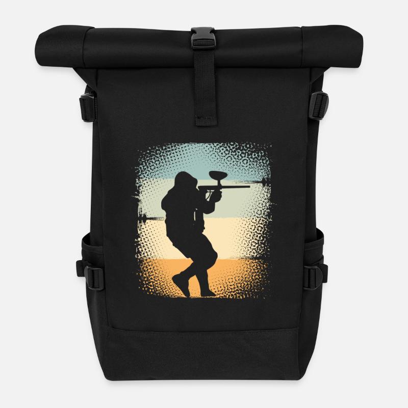 Paintball - Rolltop Rucksack - Schwarz