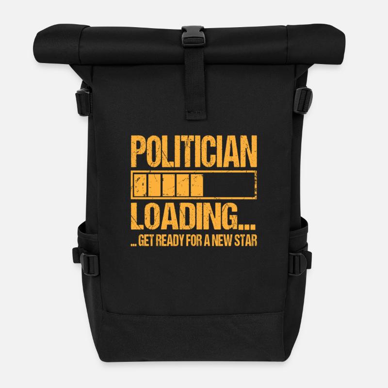 Politiker loading Politiker Ausbildung - Rolltop Rucksack - Schwarz