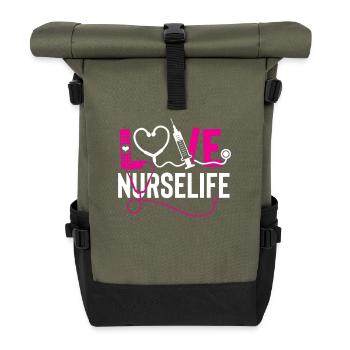 Dear Nurse - Roll Top Backpack - olive/black - Front