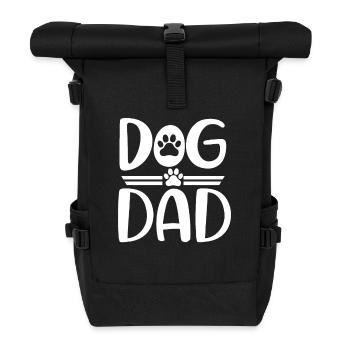 Hunde-Papa - Rolltop Rucksack - Schwarz - Vorne