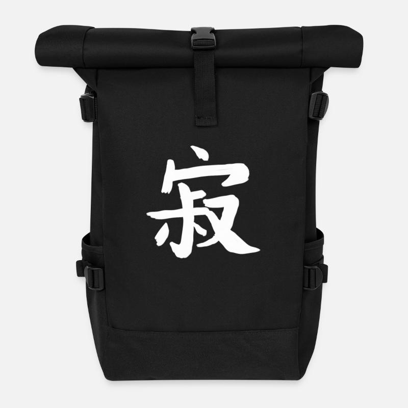 Einsamkeit Chinesische Schrift Zeichen Symbol - Rolltop Rucksack - Schwarz