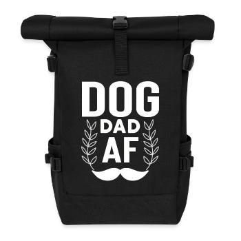 Dog Papa Af - Roll Top Backpack - black - Front